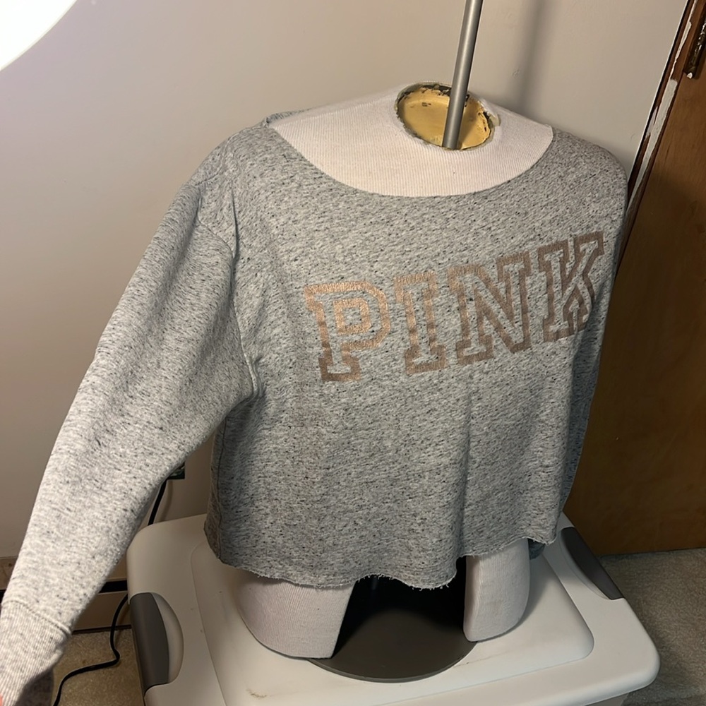 PINK Victoria's Secret Gray Women's Top - Picture 2 of 5